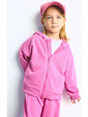 DeFacto Kapüşonlu Cepli Fermuarlı Sweatshirt Sweatshirt Hırka Kız Bebek I0589A526AU