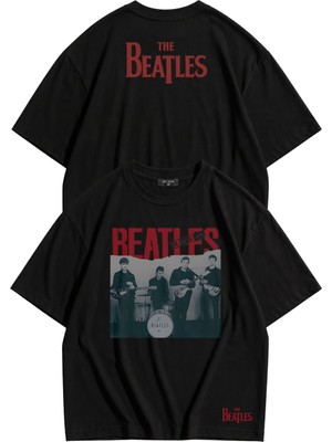 Fuddy Moda Unisex Beatles The Decca Tapes Ense Baskılı Tişört, Oversize Rock Band Temalı Tshirt