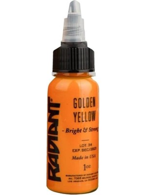Uravas Store Golden Yellow - Radiant Tattoo Dövme Boyası - 1OZ/30ML