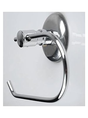 Uravas Store BADEM10 Tuvalet Kağıtlık Yapışkanlı Açık Aparat Wc Kağıt Standı Bez Havluluk Paslanmaz Metal Sağlam Krom