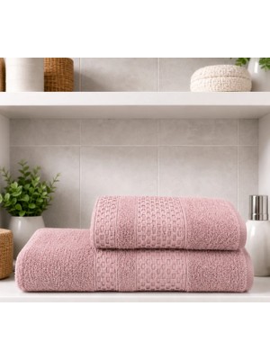 2 Li Banyo Havlu Seti Pamuklu Büyük Boy / 90 x 150 Cm Banyo Havlu - 50 x 90 Cm El Yüz Baş Havlu / Hamam Seti / Battal Boy Havlu Seti