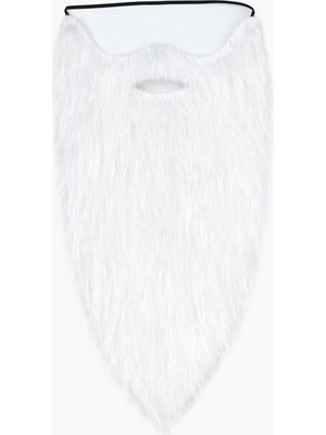 Renas Store Beyaz Renk Lastikli Uzun Takma Sakal 40 cm