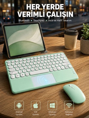 Astraltech Bluetooth Touchpad Klavye Ultra Ince Taşınabilir Q Klavye Yeni Nesil