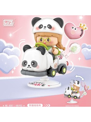 NW NessiWorld LZ-4307 Loz Panda Sallanan Sürüş 188 Parça Block Oyuncak