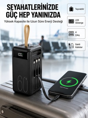 Astraltech Tüm Cihazlara Uyumlu Çoklu Çıkışlı Powerbank Yeni Nesil