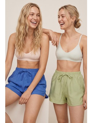 Siyah İnci 2\'li Dokuma Modal Şortlu Pijama Altı 8067