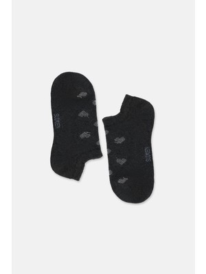 Suwen Lurex Simli Kalp Desenlii Sneaker Çorap