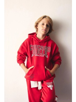 DeFacto Nba Baskılı Kapüşonlu Sweatshirt Erkek Çocuk (26 Wn)