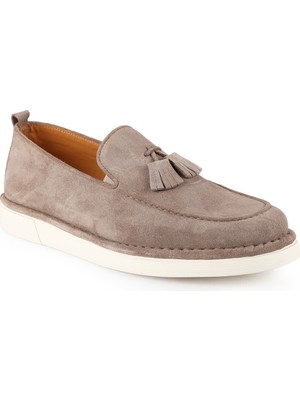 Libero L6041 Hakiki Süet Püskül Detaylı Yastıklamalı Kalın Taban Erkek Casual Comfort Loafer