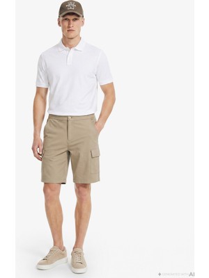 Nautica Erkek Kahverengi Regular Fit Kargo Şort K65068T.2GR