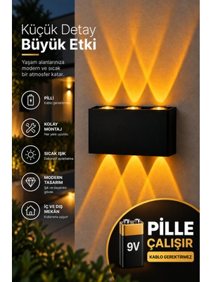 Ledmax Çift Yönlü Dekoratif Ledli Aplik