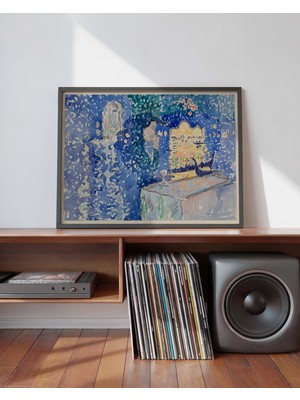 Pegziz Venedik Gece Manzarası Çerçeveli Sanat Poster Duvar Dekoru