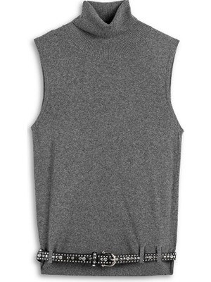 Twist Kemerli Balıkçı Yaka Süveter TW6260050201036