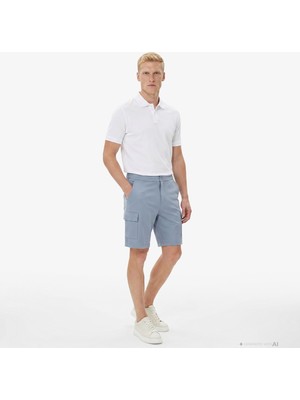 Nautica Erkek Mavi Regular Fit Kargo Şort K65068T.4AX