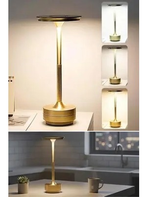 Marvielle 3 Renkli LED Masa Lambası - Dokunmatik ve LED Aydınlatmalı - Masa ve Gece Lambası