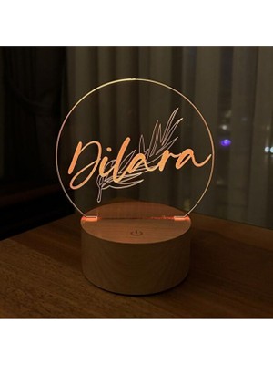 Marvielle Isme Özel Dekoratif LED Masa Lambası - Kişiye Özel Hediye Seçeneği - Masa ve Gece Lambası