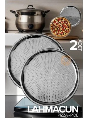 Renas Store Lahmacun Pizza Pide Pişirme Tepsisi 2 Li Set