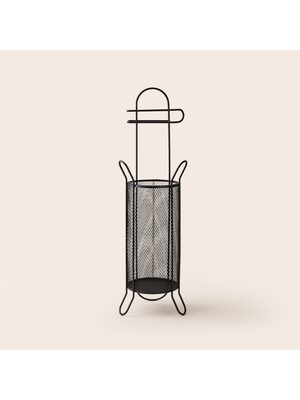 Ang Design Design Metal Sepetli Tuvalet Kağıtlığı - Siyah