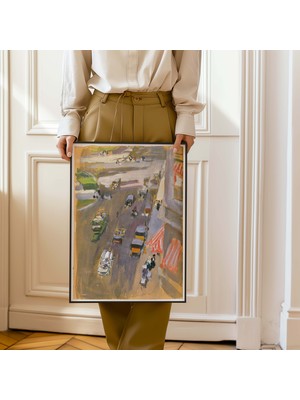 Pegziz New York Şehir Manzarası Çerçeveli Sanat Poster Duvar Dekoru
