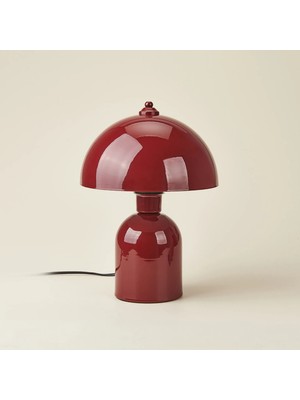 Matmel Lighting Metal Mantar Abajur - Bordo - 40 cm