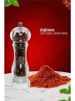 Renas Store Alistair Serisi Kristal Akrilik Seramik Dişli Ayarlanabilir Lüks Baharat Öğütücü 16 cm 722917