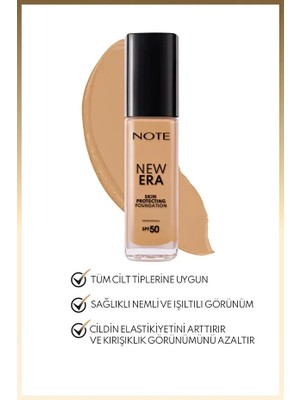 New Era Spf 50 Hyaluronik Fondöten - 160 Warm Almond