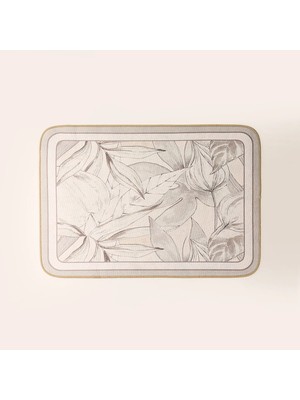 Matmel Soft Leaf Dikdörtgen Sihirli Banyo Paspası - Ekru - 50X70 cm