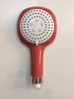 Dmr Fonksiyonlu Lüx Duş Başlığı Krom Kaplı Hafif Aynalı Kırmızı Renk