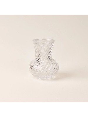 Matmel Deco Mini Burgu Vazo - Şeffaf - 11,5X11,5X14 cm
