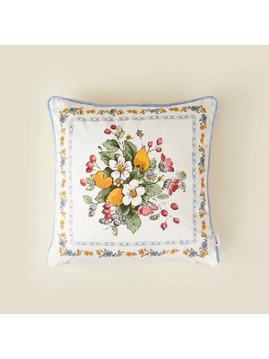 Matmel Soft Flory Kırlent - Ekru - 45X45 cm