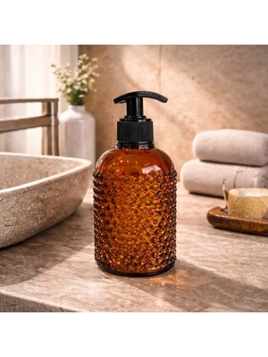 Ang Design Design Yıldız Cam Sıvı Sabunluk - Amber