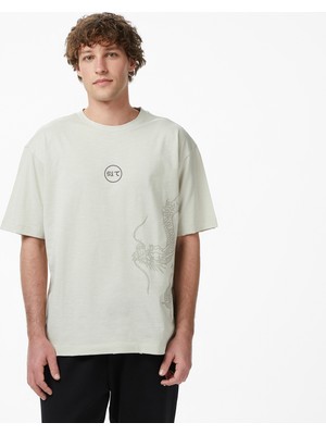 United4 Unıted4 Regular Fit Erkek Krem T-Shirt