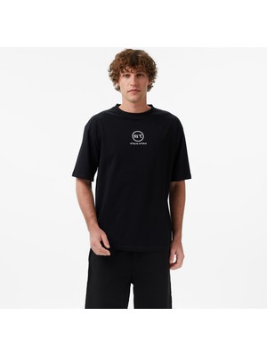 United4 Unıted4 Regular Fit Erkek Siyah T-Shirt