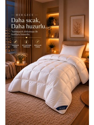 Hig Home Luxesleep Tek Kişilik Yorgan 155 x 215 cm Hava Geçirgen 100% Mikrofiber Beyaz Renk