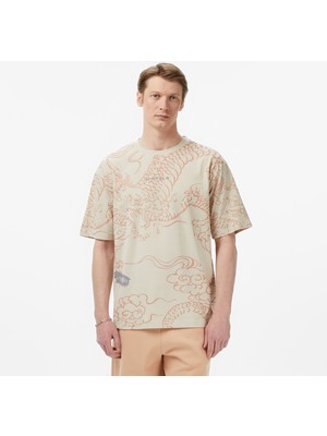 United4 Unıted4 Regular Fit Erkek Krem T-Shirt