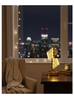 Marvielle Modern Kristal Masa Lambası - Şık ve Parlak Tasarım - Masa ve Gece Lambası