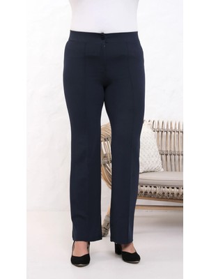 Paw Garage Kadın Nola 36-50 Beden Likralı Toparlayıcı Ispanyol Paça Büyük Beden 4 Mevsim Krep Pantolon