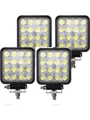 Yağmur 48WATT Off Road Çalışma ve Sis Lambası 16 LED'li Açık Mavi Düşük Tüketim