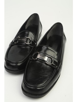 Benetton Kadın Siyah Metal Tokalı Günlük Loafer Ayakkabı PC-56058