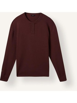 DeFacto Boxy Fit Düğmeli Waffle Sweatshirt  (26 Au)