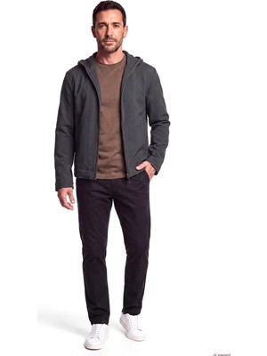 Emporio Armani Erkek Kuş ve Kaz Tüyü Dolgulu Normal Kesim Kapüşonlu Uzun Kollu Lacivert Ceket EM006752 AF28011-UB118