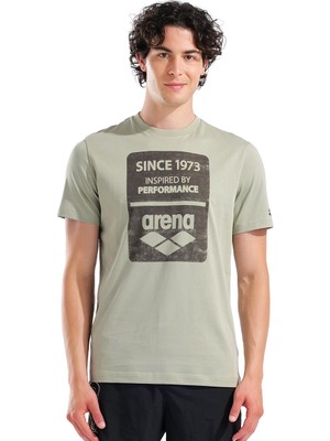Arena 1973 Print Erkek Yeşil Günlük Stil T-Shirt 011165660