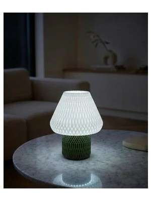 Marvielle Modern Geometrik Tasarımlı Dekoratif Masaüstü Gece Lambası - Masa ve Gece Lambası