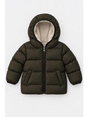Perendi Unisex Çocuk Içi Polarlı Kapüşonlu Şişme Mont