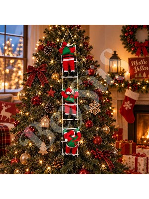 BeySüS Yılbaşı Tırmanan Noel Baba 125 cm 3lü
