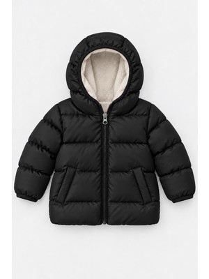 Perendi Unisex Çocuk Içi Polarlı Kapüşonlu Şişme Mont