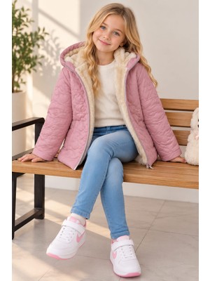 Dublino Kids Kalpli Kız Çocuk Su ve Rüzgar Geçirmez Kapüşonlu Mont