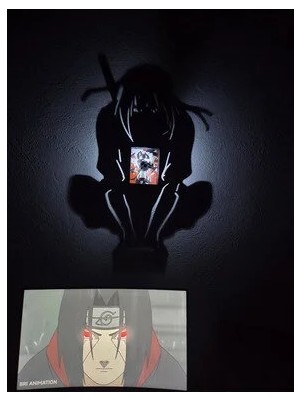 Marvielle Naruto Itachi Gölge Lambası, Anime Severler Için Dekoratif Işık - Masa ve Gece Lambası