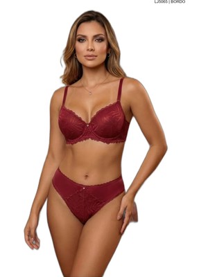 Modi Le Jardin 5065 Kadın Dantelli Push Up Dolgulu B Cup Sütyen Takım