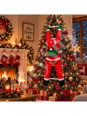 BeySüS Yılbaşı Tırmanan Noel Baba 120 cm